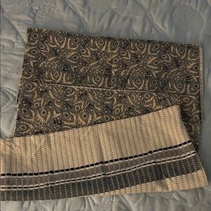 Floral and Striped Patterned set of pillow covers